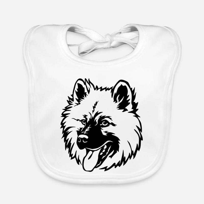 Tête Eurasier Bavoir bio Bébé