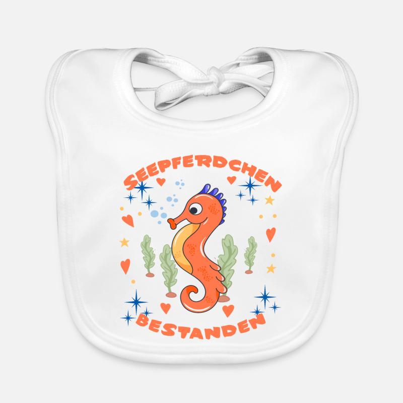 Seepferdchen Bestanden Baby Bio-Lätzchen
