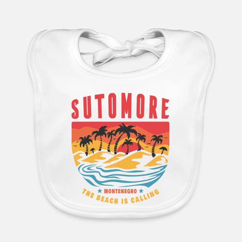 Sutomore Montenegro beach design Organic Baby Bibs
