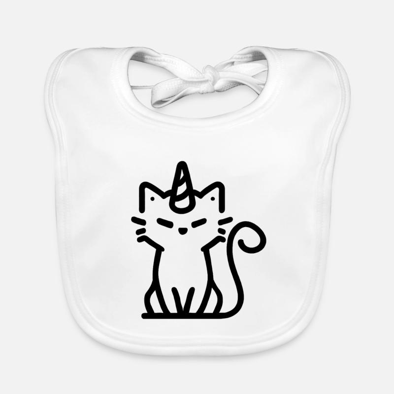 Unicorn cat Organic Baby Bibs