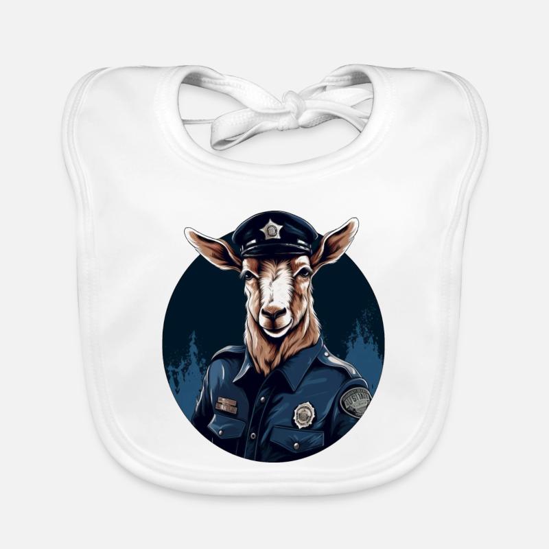 Ziegen Polizei Baby Bio-Lätzchen