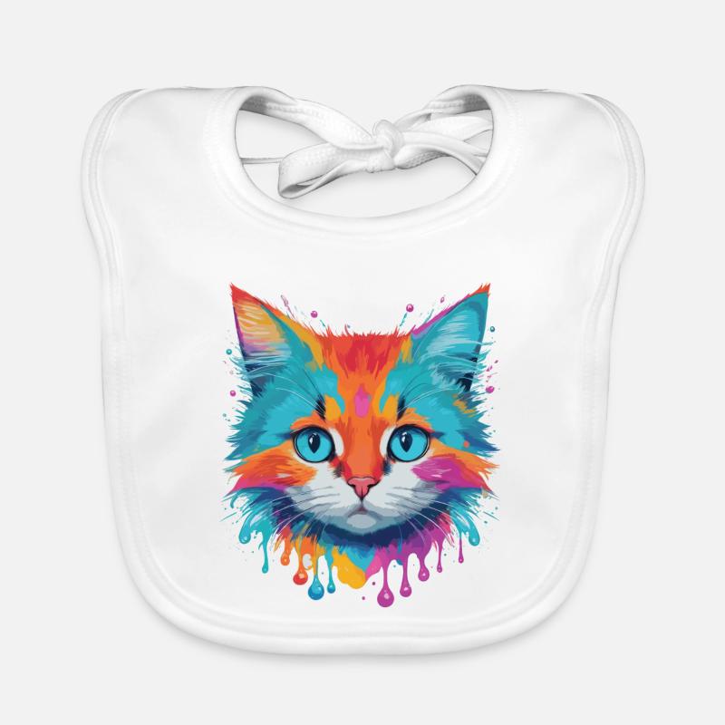 Chat mignon Bavoir bio Bébé