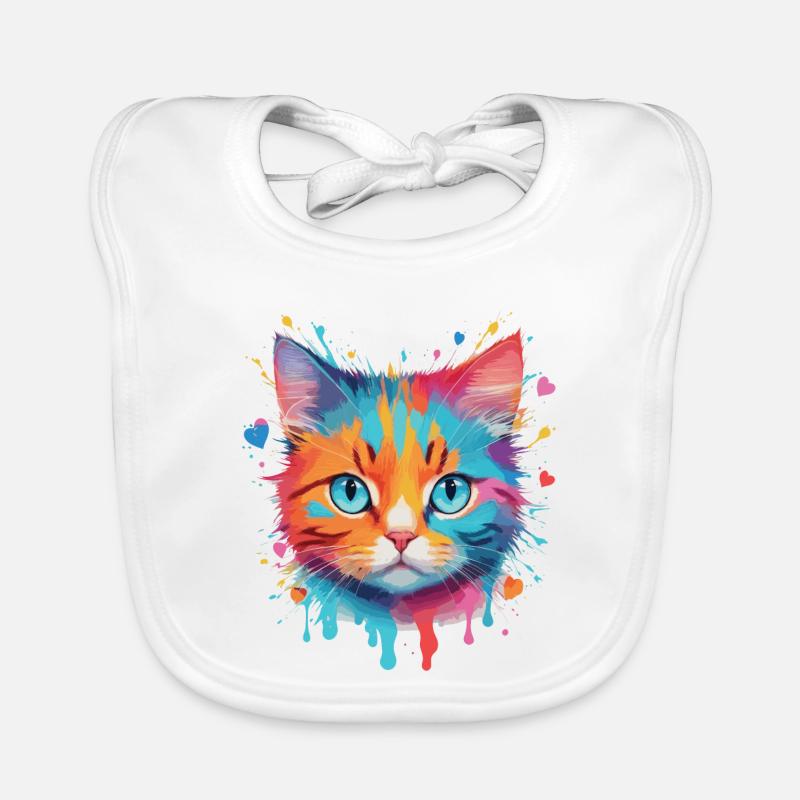 Chat mignon Bavoir bio Bébé