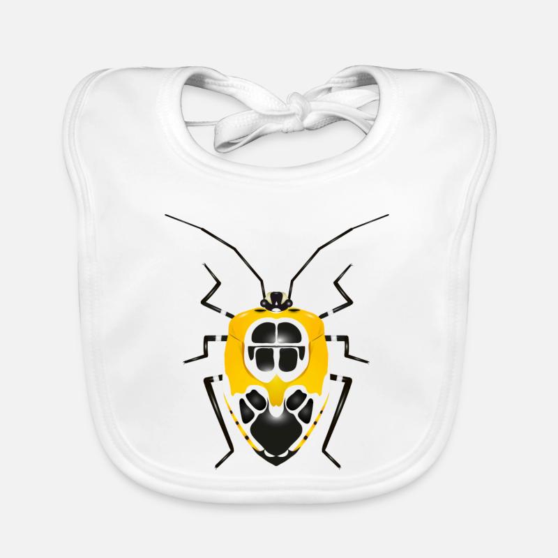 Runibia decorata Insecte rampant effrayant jaune noir Bavoir bio Bébé