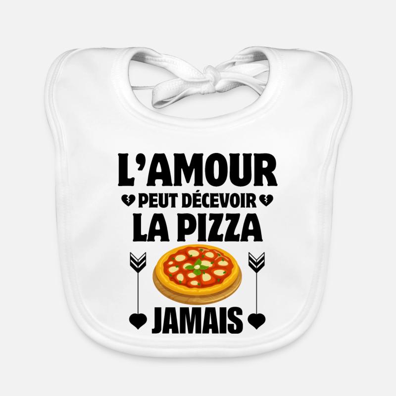 Pizza, fan de pizza, mangeur de pizza Bavoir bio Bébé