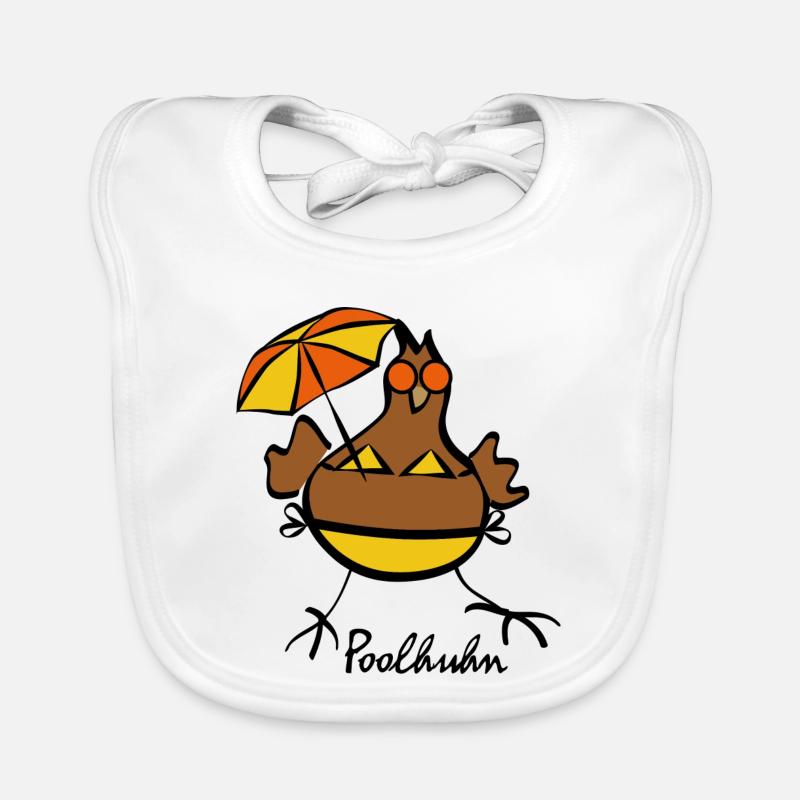 RIKELS Design: Poolhuhn 2026 Baby Bio-Lätzchen