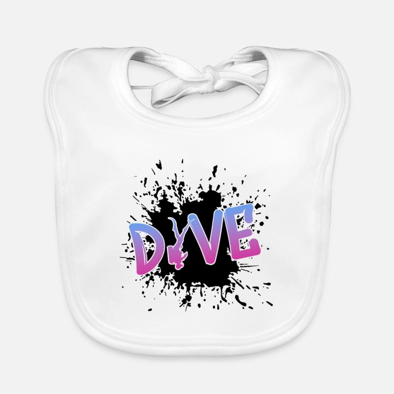 tauchen dive diver Baby Bio-Lätzchen