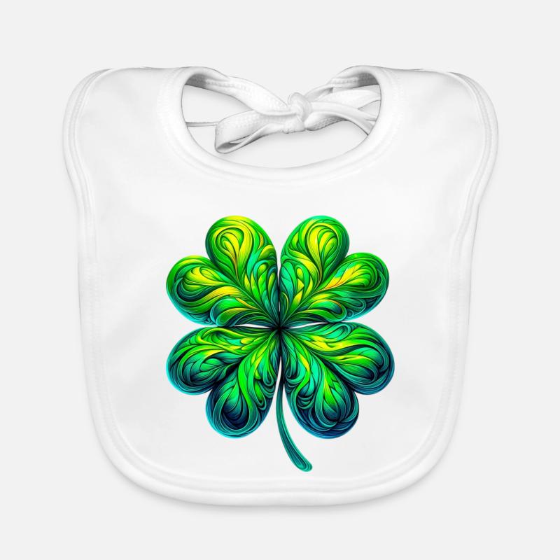 Four-leaf clover Organic Baby Bibs
