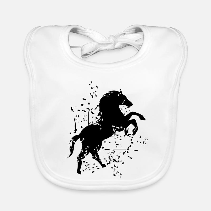 Pferd Illustration Explosion Kunst Symbol Logo Baby Bio-Lätzchen