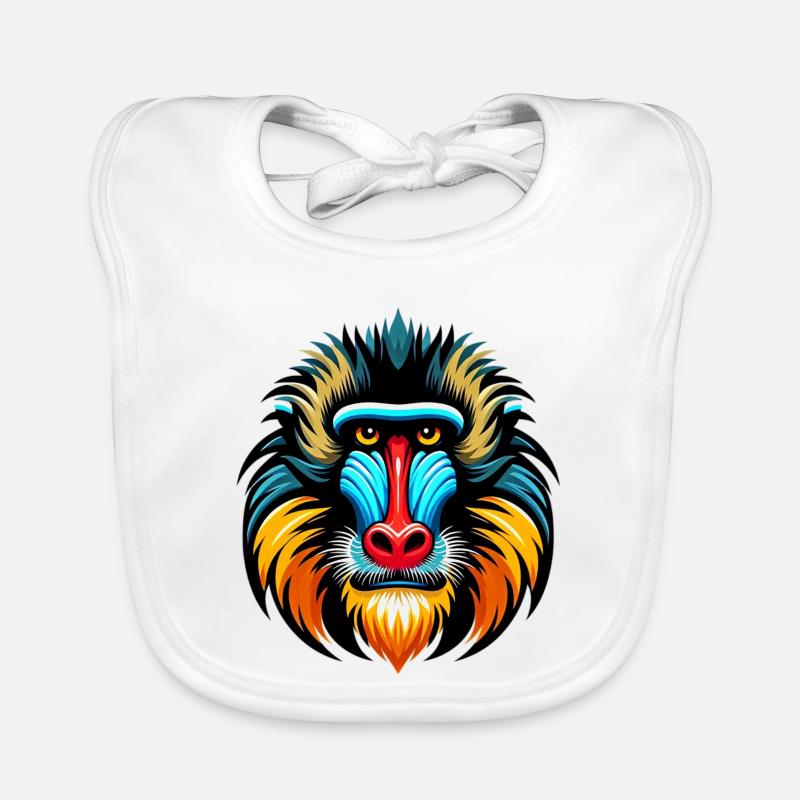 Singe mandrill Bavoir bio Bébé