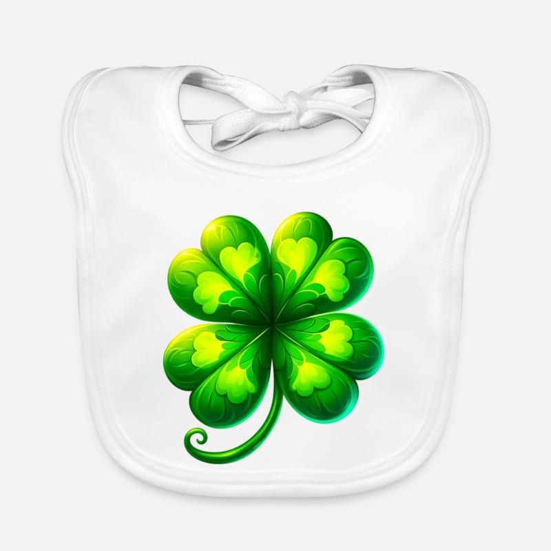 Four-leaf clover Organic Baby Bibs