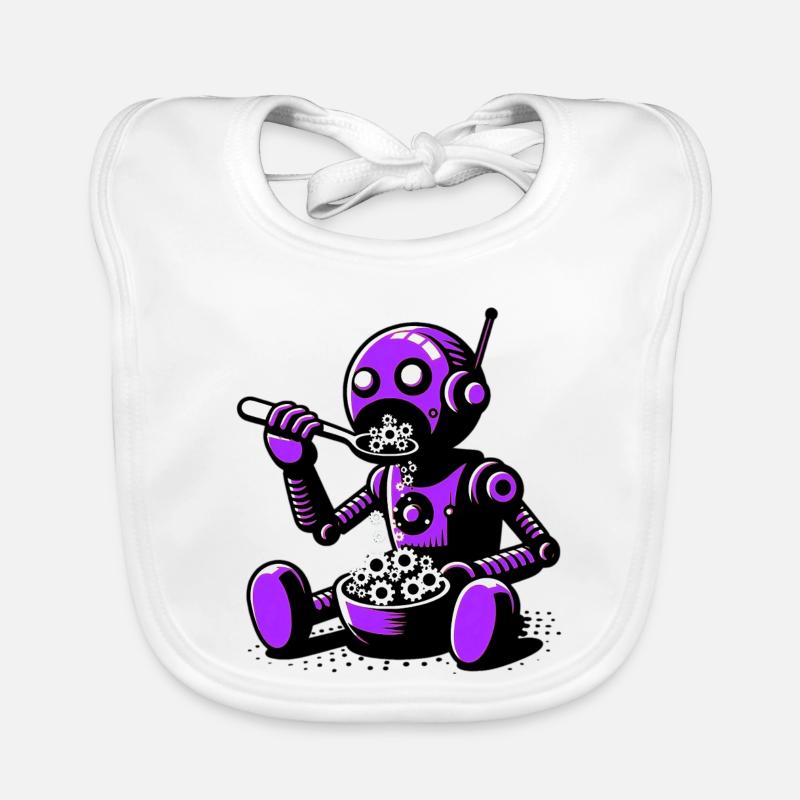 Martian Extraterrestrial Alien Robot Organic Baby Bibs