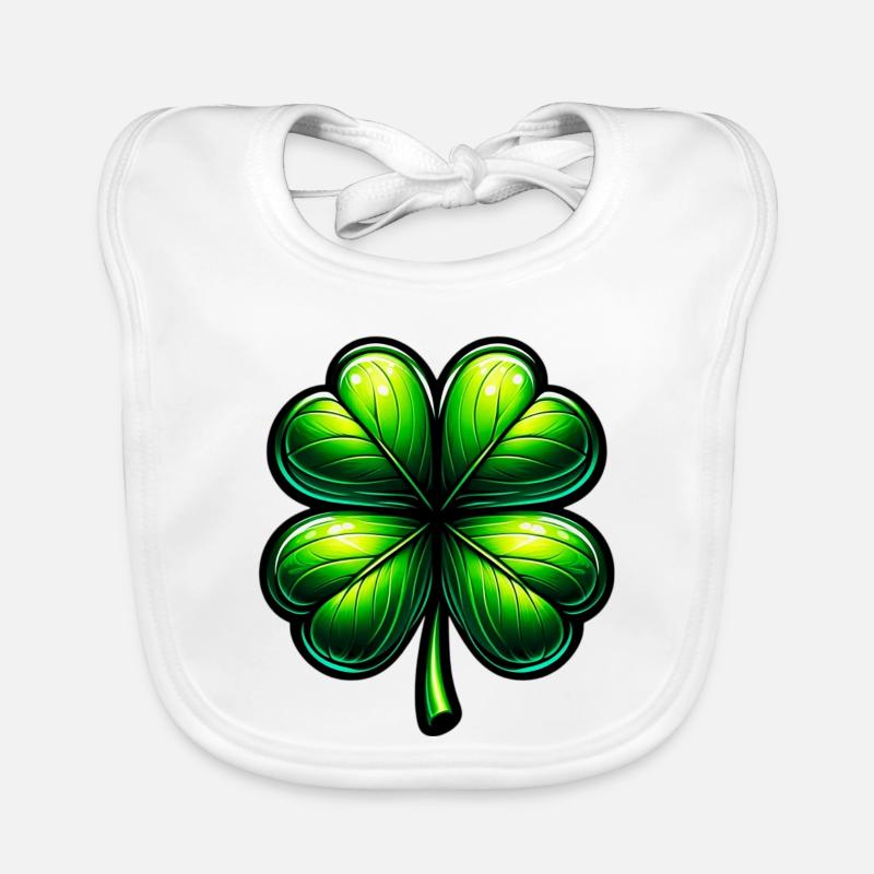 Trèfle à quatre feuilles Bavoir bio Bébé