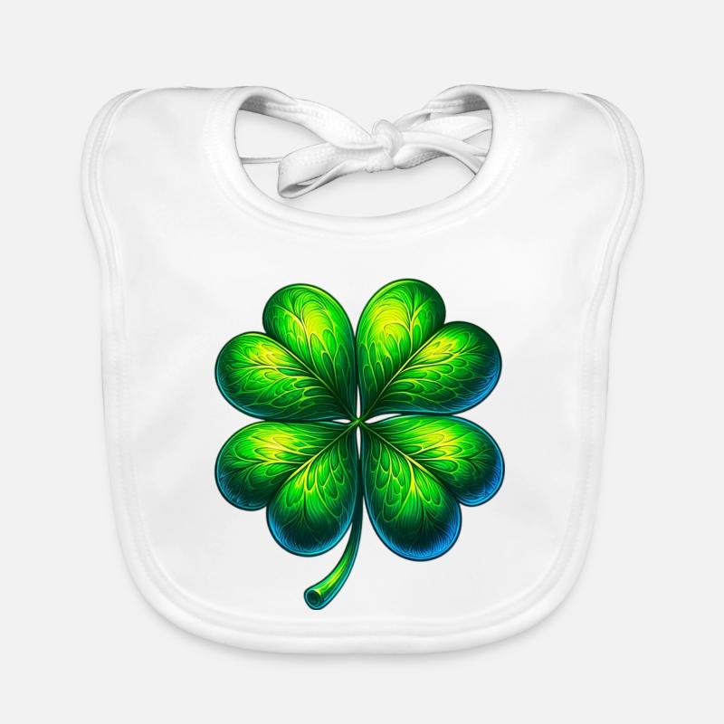 Four-leaf clover Organic Baby Bibs