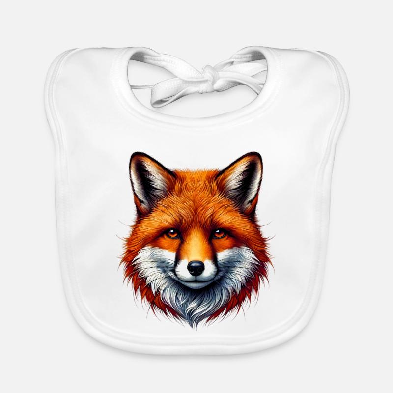 Fuchs - Baby Bio-Lätzchen - Weiß