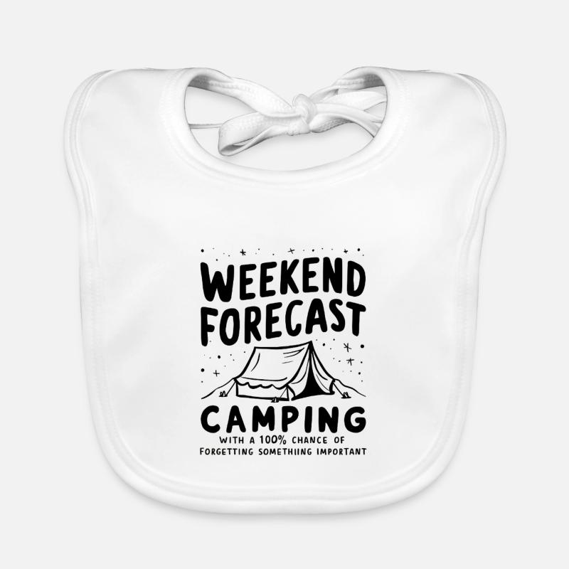 Weekend Camping Forecast Organic Baby Bibs