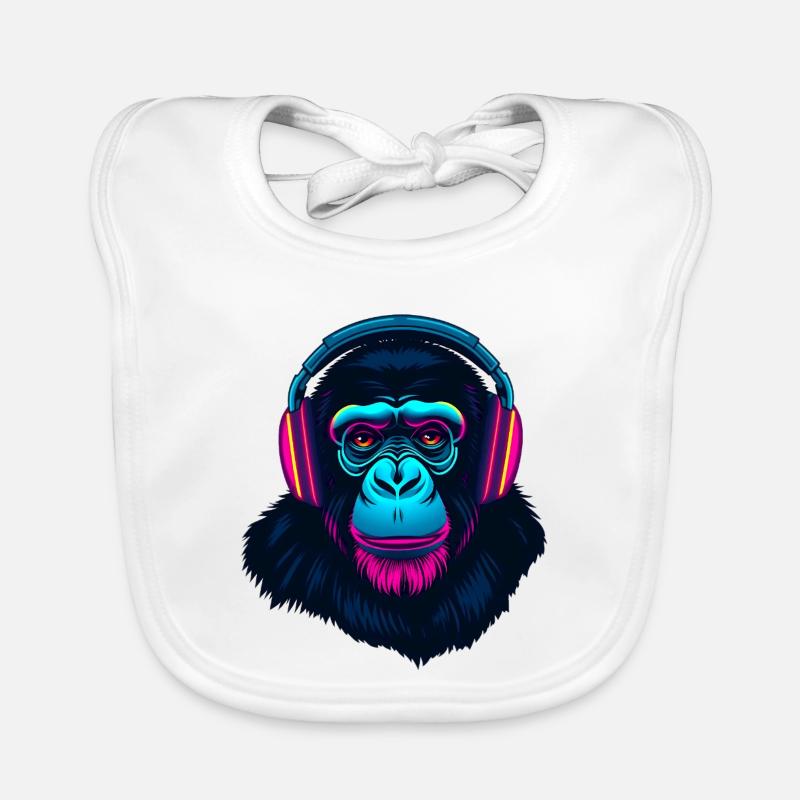 Monkey en tant que DJ Bavoir bio Bébé