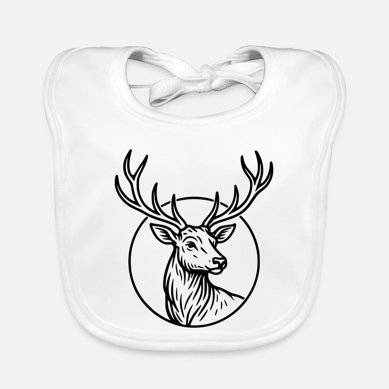 Large, deer Organic Baby Bibs
