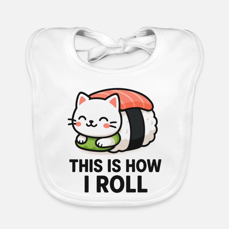 Illustration de sushi de chat Bavoir bio Bébé
