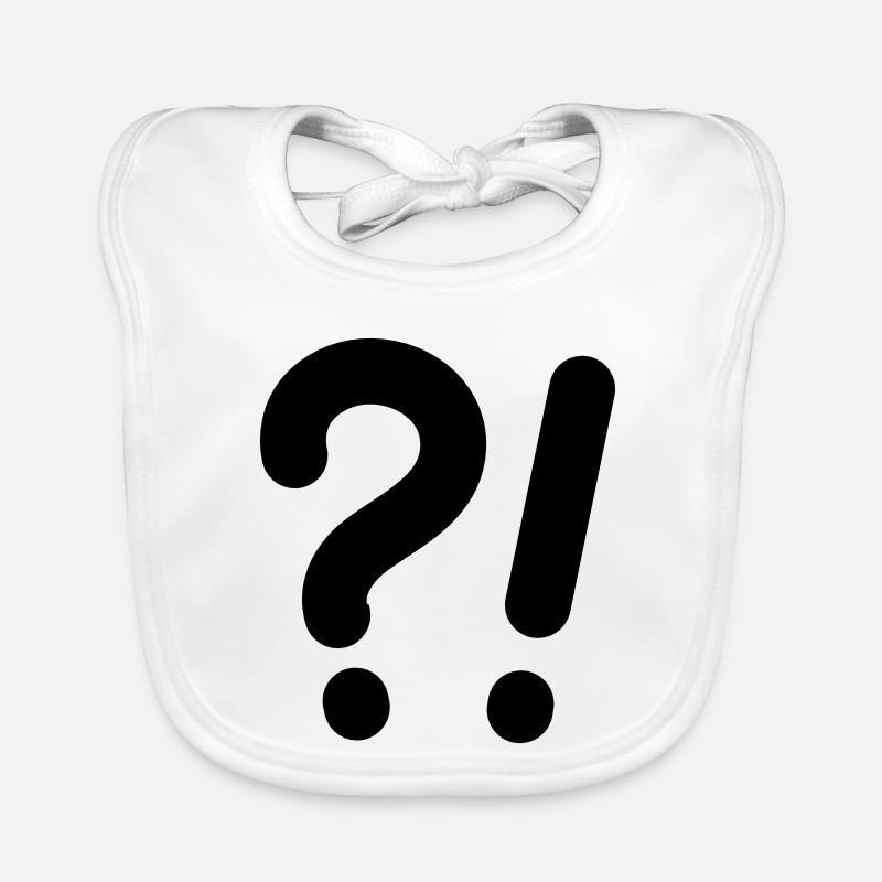 Points d’interrogation et points d’exclamation Bavoir bio Bébé