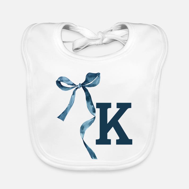 Monogramme k idée cadeau  Bavoir bio Bébé