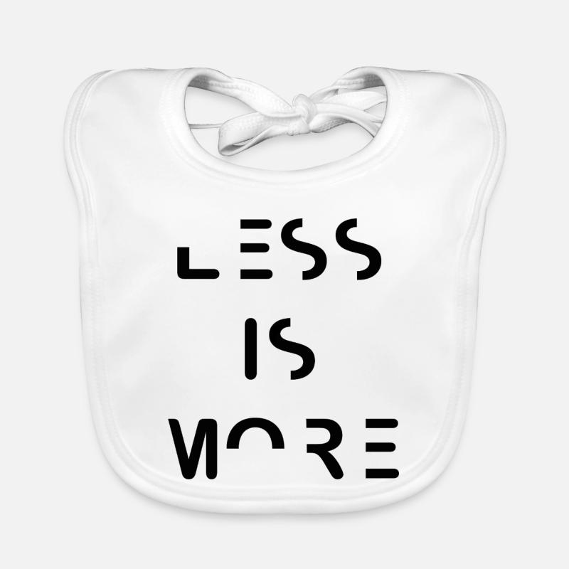 Less is More – Minimalist Typography Design Organic Baby Bibs