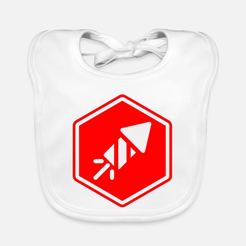 Abstraktes geometrisches Muster in Rot Baby Bio-Lätzchen