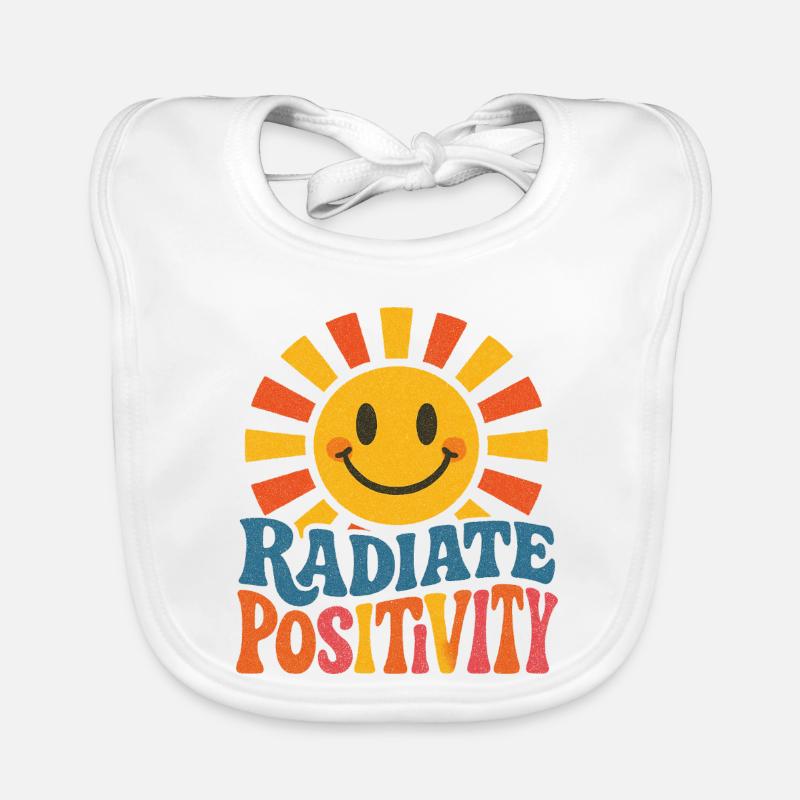 Sunburst Radiate Positivity Organic Baby Bibs