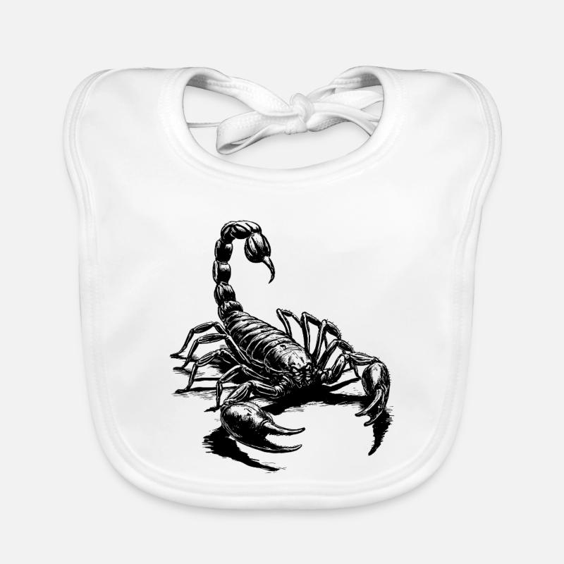 Noir Scorpion Bavoir bio Bébé