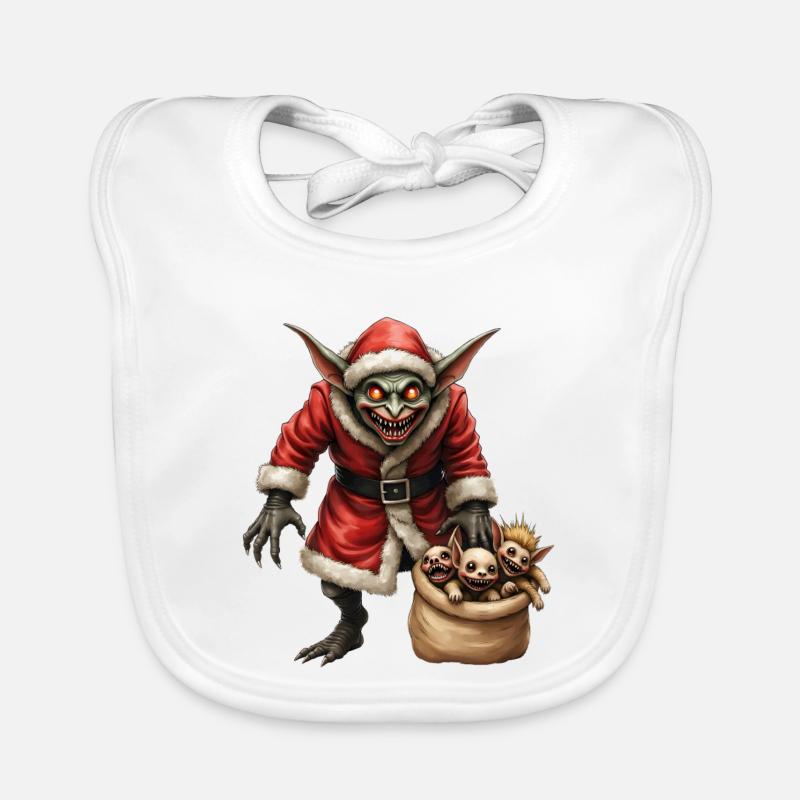 Christmas Goblin with Creatures Organic Baby Bibs