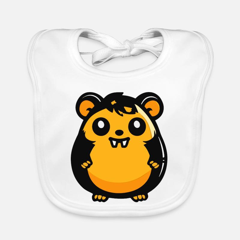 Hamster Halloween Zombie Organic Baby Bibs