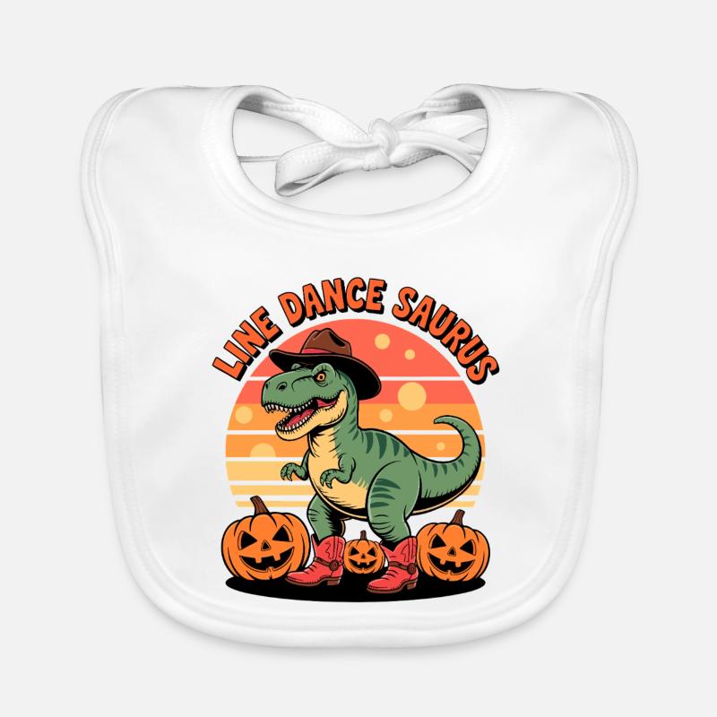 LineDance Saurus Halloween Organic Baby Bibs