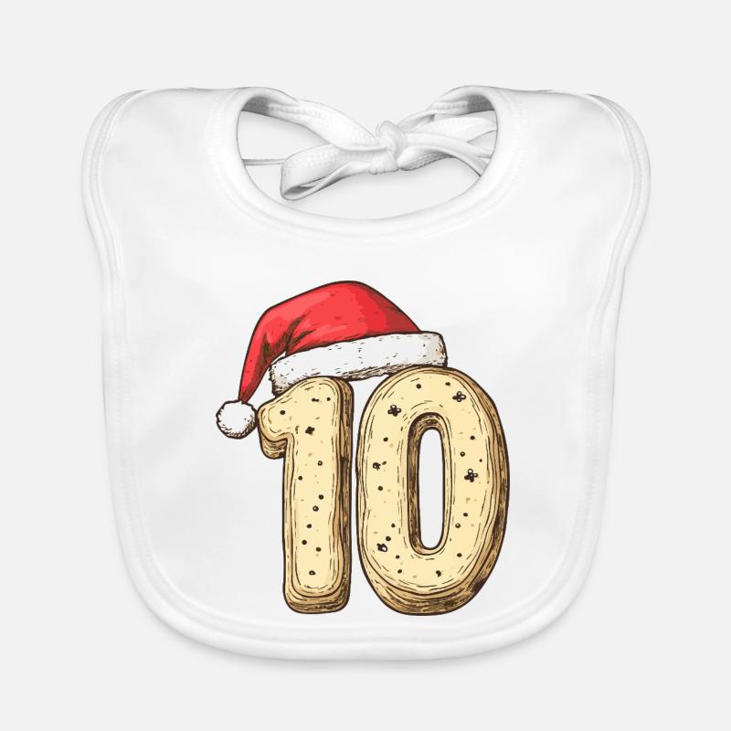 Biscuit de Noël à 10 chiffres Bavoir bio Bébé