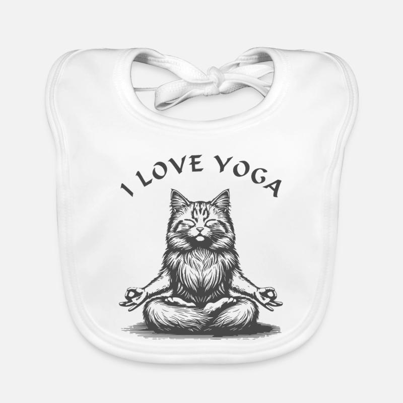 ChatsYoga Lotus Pose Bavoir bio Bébé