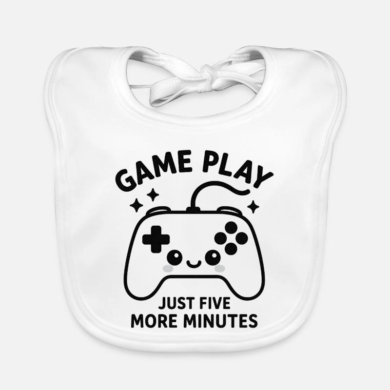 Playing time five minutes left Organic Baby Bibs