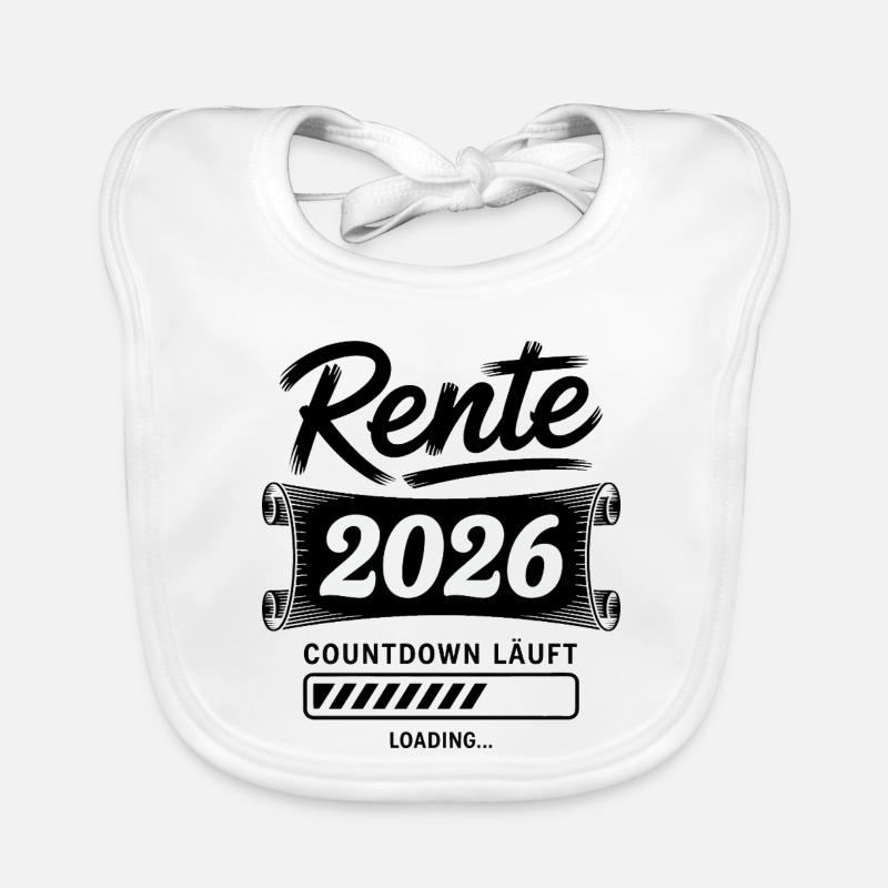 Rente 2026 Countdown Baby Bio-Lätzchen
