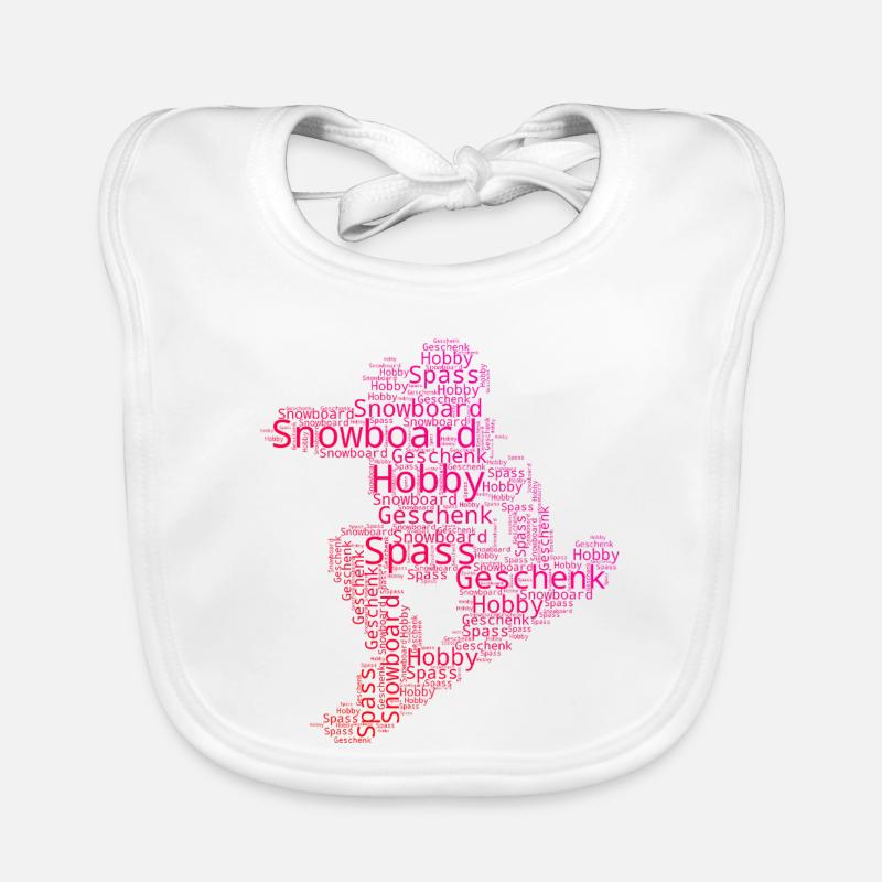 Déclaration directe sur le snowboard Bavoir bio Bébé