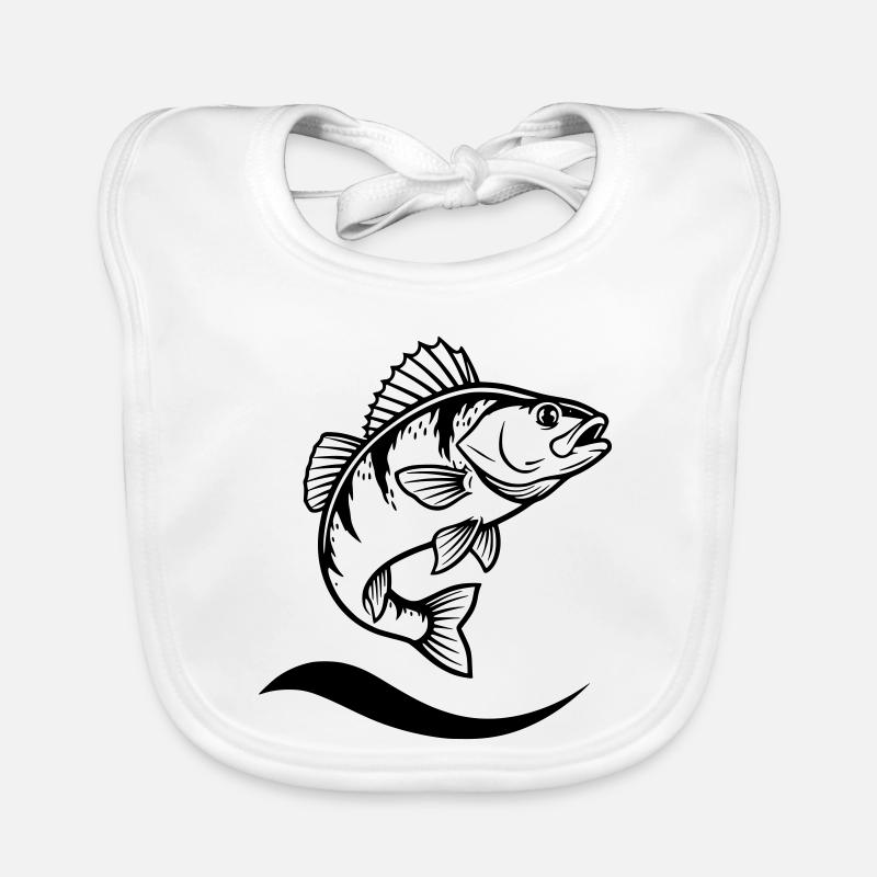 Springender Flussbarsch Angler Action Baby Bio-Lätzchen
