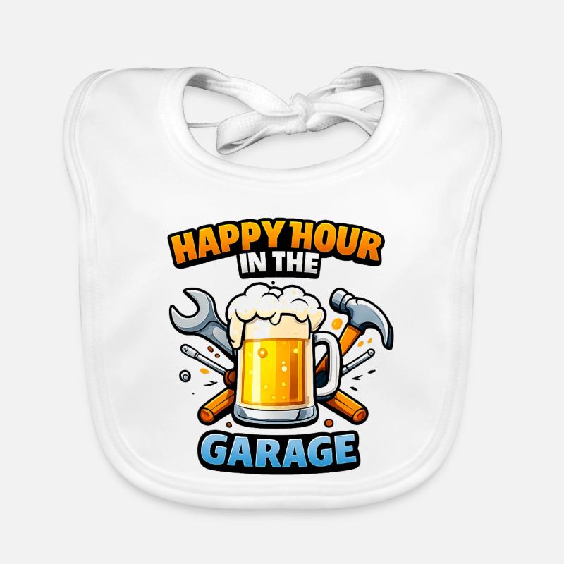 Motif du garage de l’heure heureuse Bavoir bio Bébé