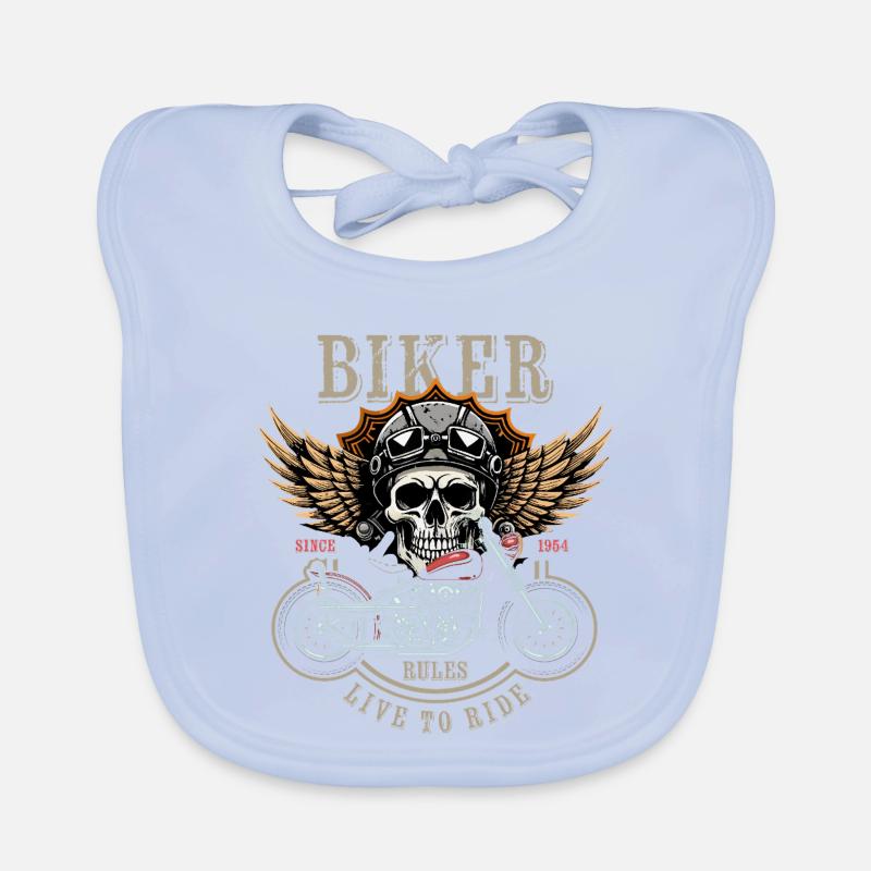 Biker Rules - Since 1954 - Live to Ride Baby Bio-Lätzchen