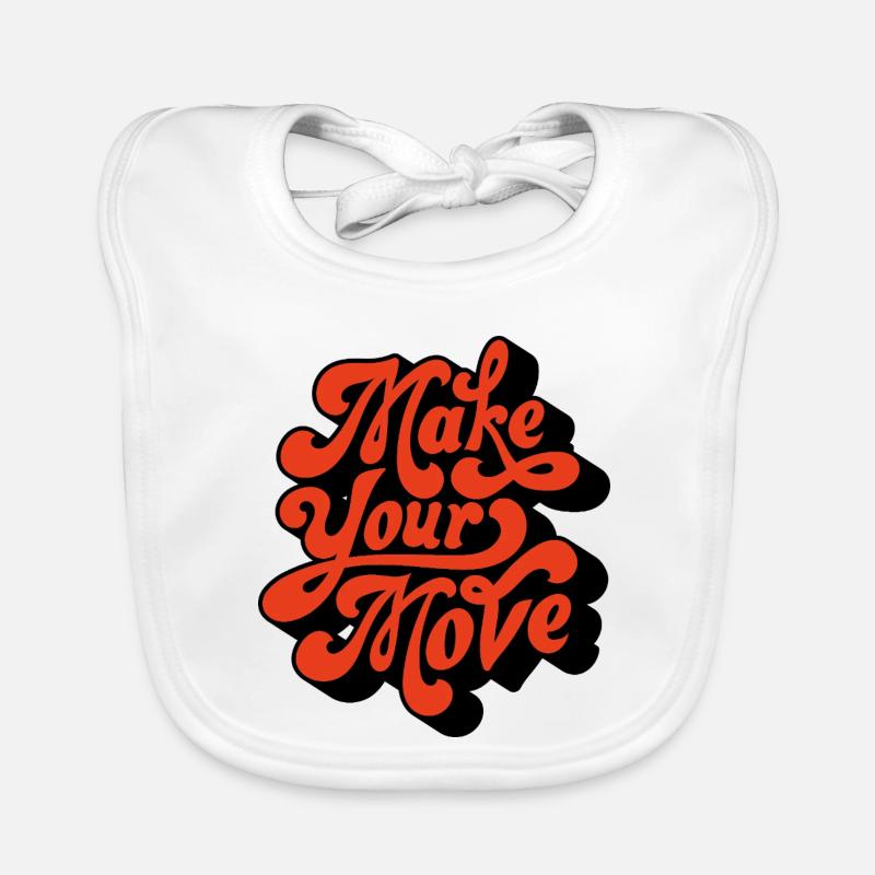 Make Your Move Retro-Skript Baby Bio-Lätzchen
