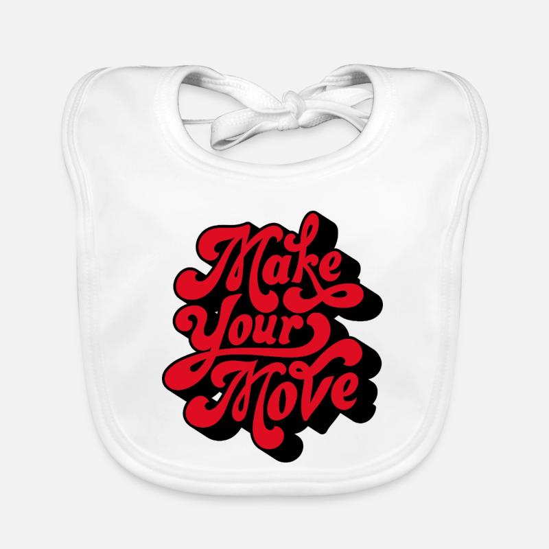 Make Your Love Retro Script Baby Bio-Lätzchen