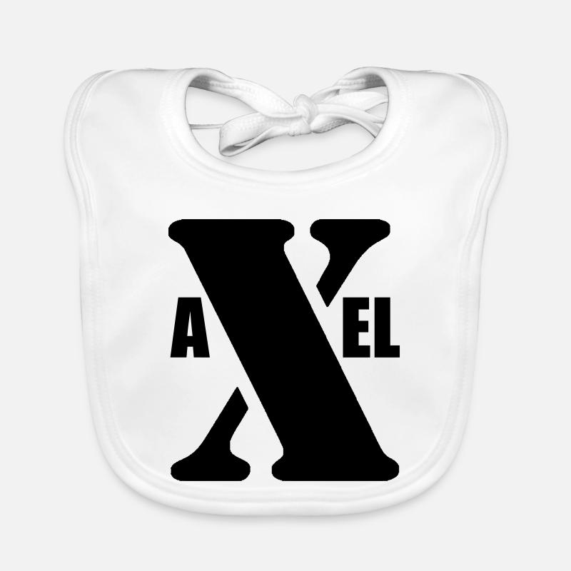 Axel – First Name Design | Minimal Typography Baby Bio-Lätzchen