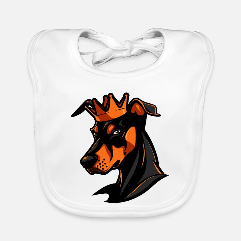 Couronne de chien doberman Bavoir bio Bébé