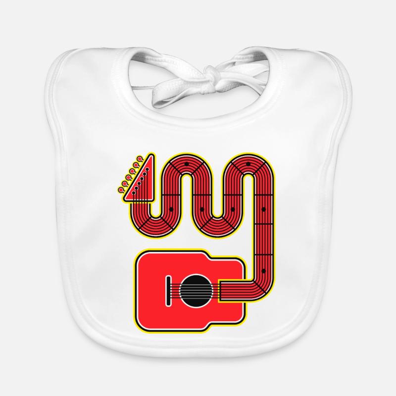 Rote Abstract Shape Gitarre Baby Bio-Lätzchen