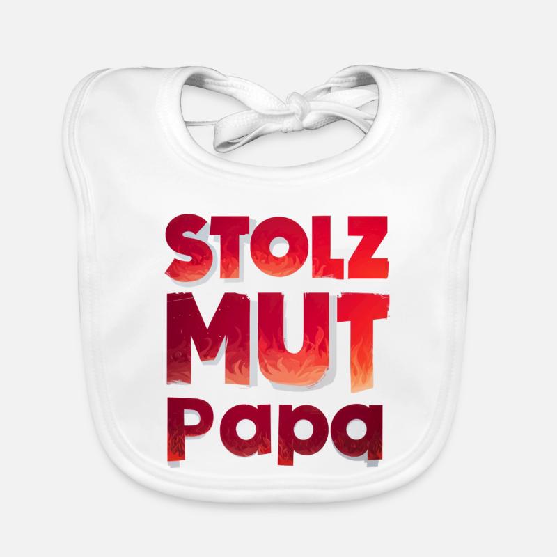 Fire Brigade Dad Pride Courage Strength Gift Idea Organic Baby Bibs