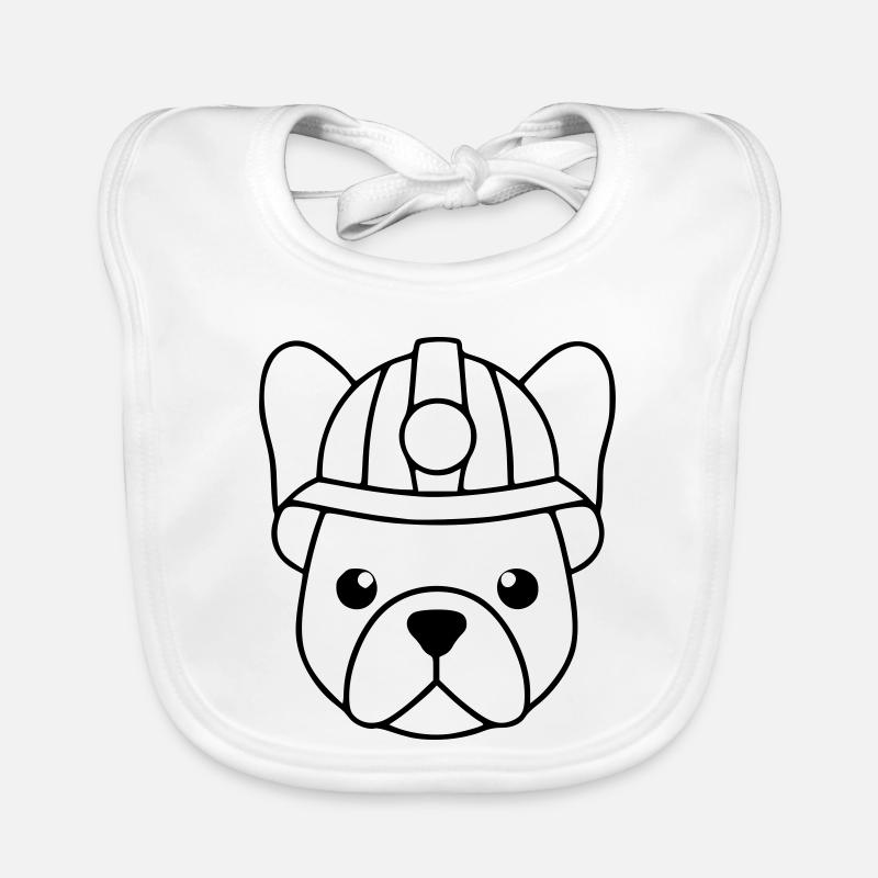 Frenchie Bergarbeiter Helm Lampe Baby Bio-Lätzchen