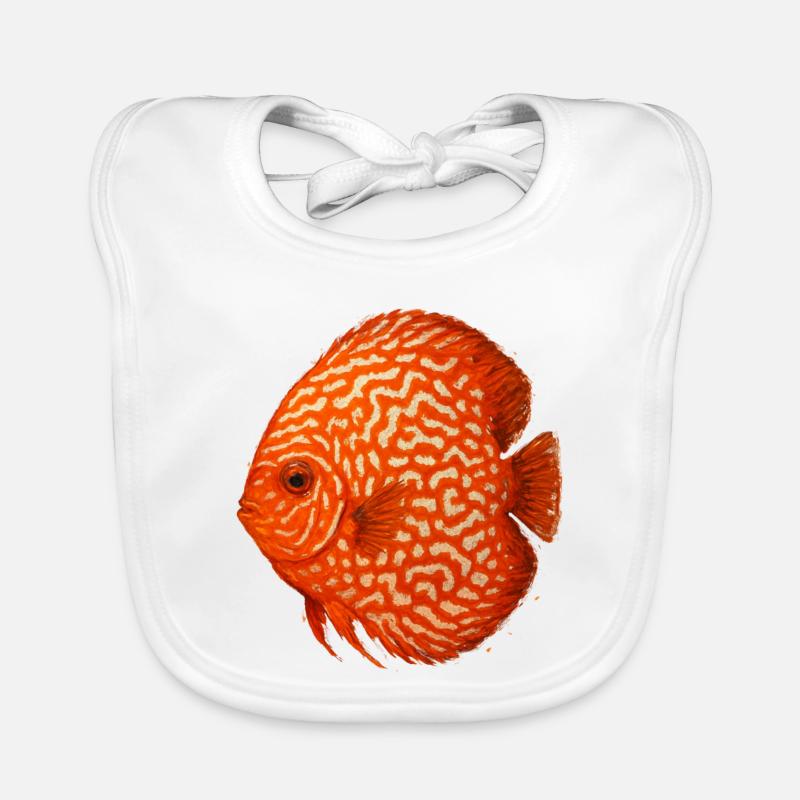 Oranger Diskusfisch-Aquarium Amazonas Baby Bio-Lätzchen