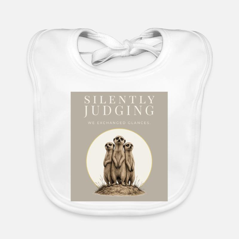 Silently Judging Meerkat Trio Baby Bio-Lätzchen