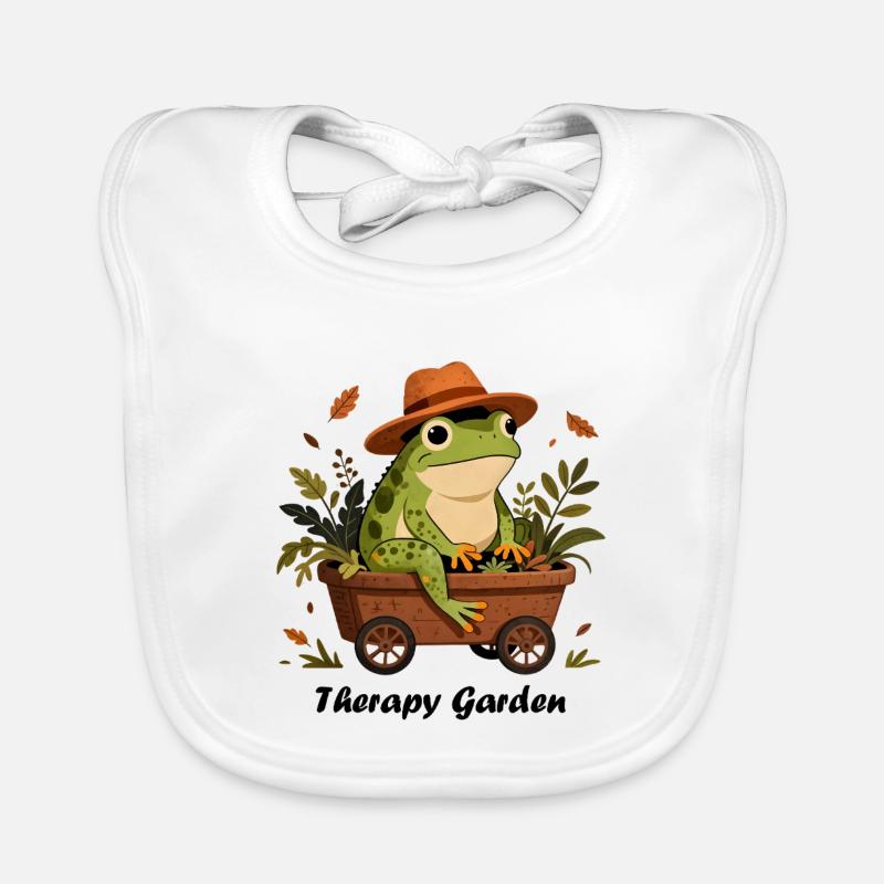 Frog gardener, therapy garden Organic Baby Bibs